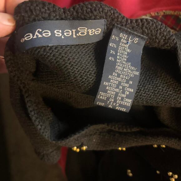 Black,gold  and red angel Christmas cardi - Picture 4 of 4